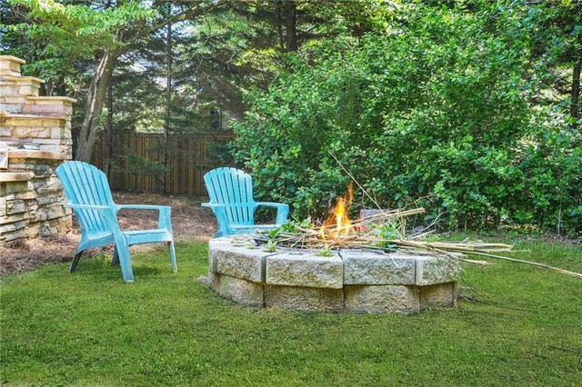150 Victoria Sta, Woodstock, GA 30189 - view of yard with an outdoor fire pit