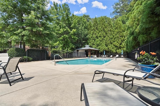 3330 Overland Dr, Roswell, GA 30075 - community pool featuring a gazebo and a patio area