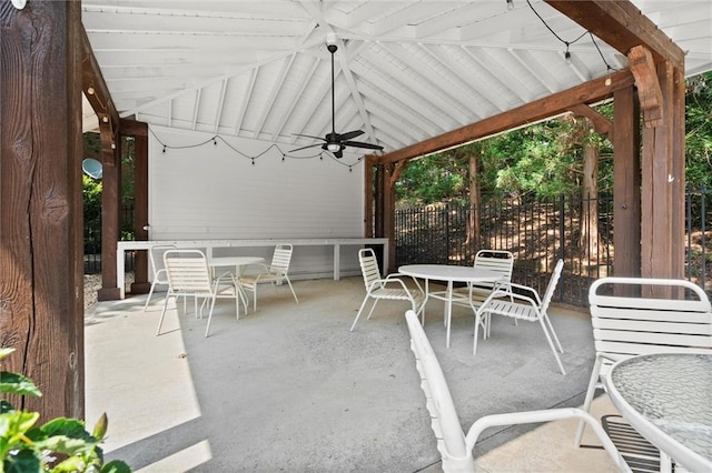 3330 Overland Dr, Roswell, GA 30075 - view of patio / terrace featuring outdoor dining space and ceiling fan