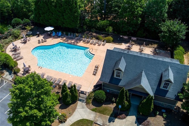 213 Roseman Way, Woodstock, GA 30188 - view from above of property with a pool