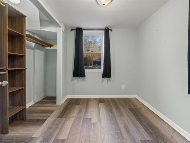 interior space with wood-type flooring