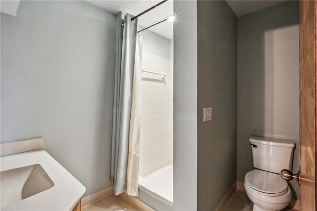562 Pine Valley Rd SE, Marietta, GA 30067 - bathroom featuring a stall shower, vanity, and tile patterned floors