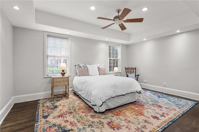 3075 Woodvale Ct, Alpharetta, GA 30022 - bedroom featuring wood finished floors, baseboards, recessed lighting, and a ceiling fan