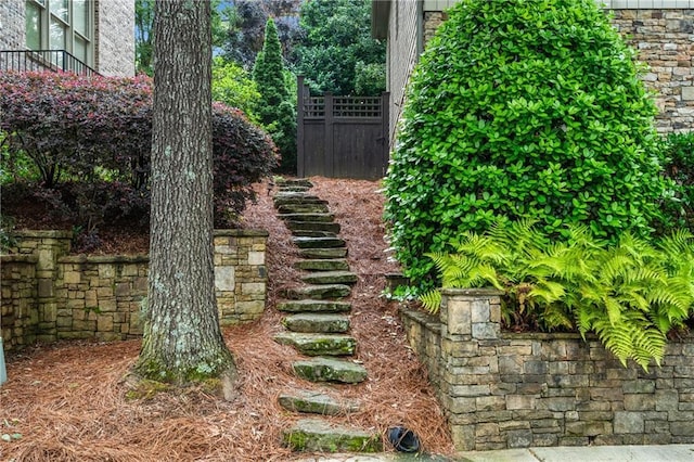 3075 Woodvale Ct, Alpharetta, GA 30022 - view of yard with stairs