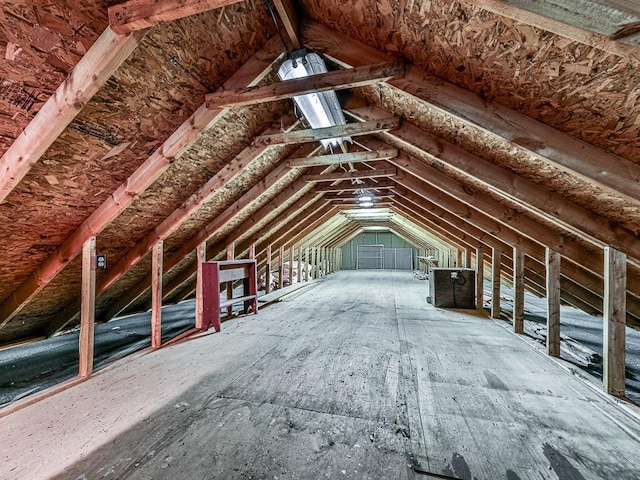 view of attic