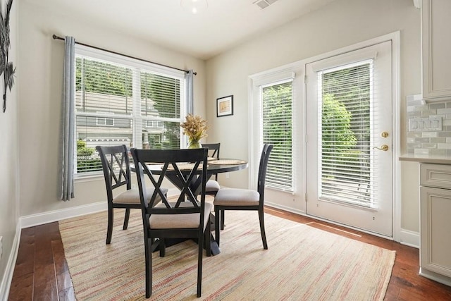 4003 Coachman Ct, Cumming, GA 30040 - dining room featuring dark wood-style floors and baseboards