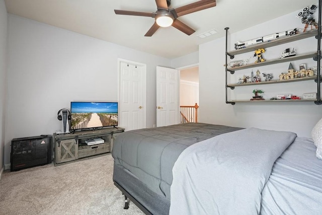4003 Coachman Ct, Cumming, GA 30040 - carpeted bedroom with a ceiling fan