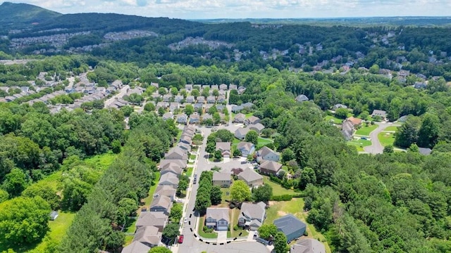 4003 Coachman Ct, Cumming, GA 30040 - aerial perspective of suburban area featuring a heavily wooded area and a mountain backdrop