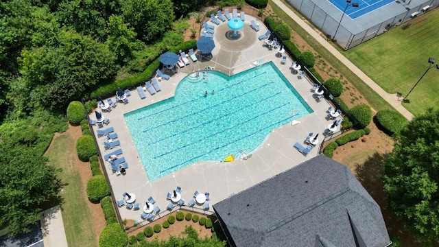 4003 Coachman Ct, Cumming, GA 30040 - drone / aerial view of a pool