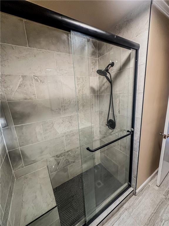 bathroom with walk in shower