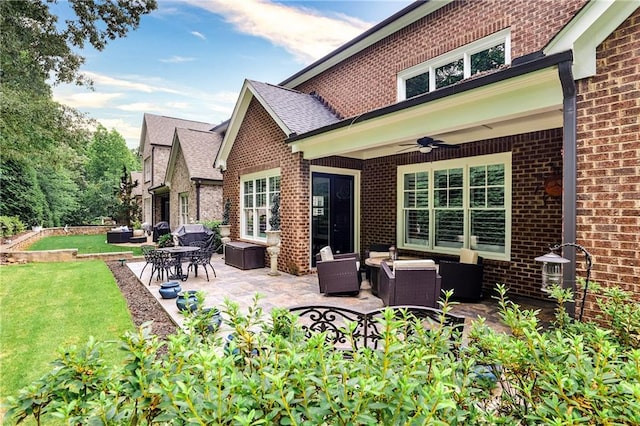 1250 Atherton Park, Roswell, GA 30076 - view of patio with outdoor lounge area and a ceiling fan