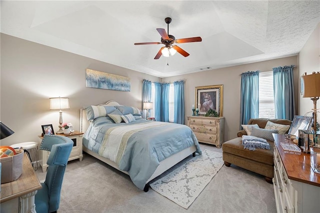102 Autumn Brooke Trl, Dallas, GA 30157 - bedroom with light colored carpet, a tray ceiling, and multiple windows