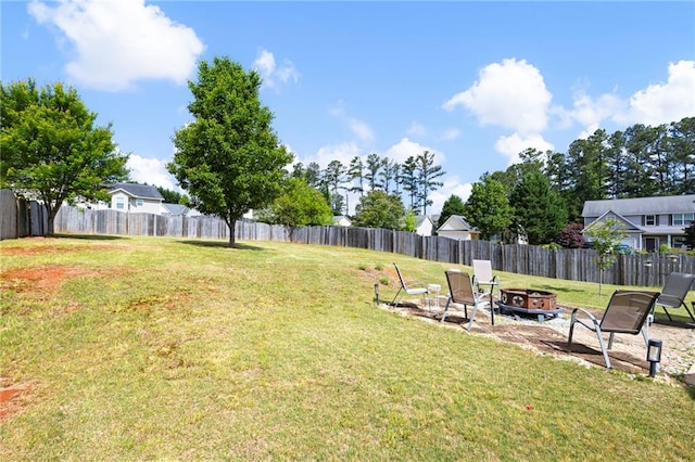 102 Autumn Brooke Trl, Dallas, GA 30157 - view of yard featuring an outdoor fire pit and a patio area