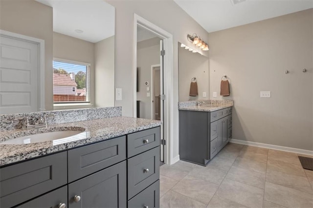 bathroom featuring vanity and baseboards
