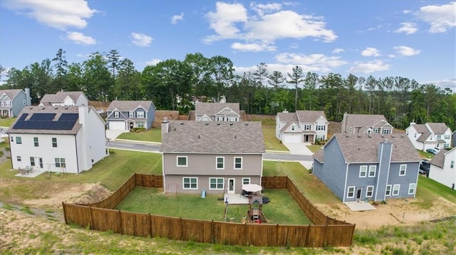 aerial perspective of suburban area