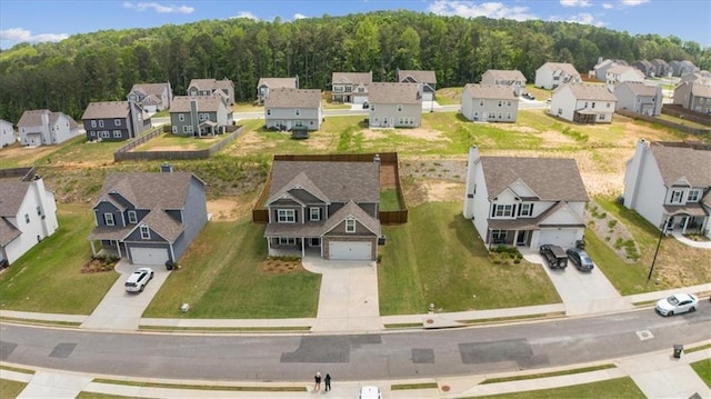 aerial perspective of suburban area