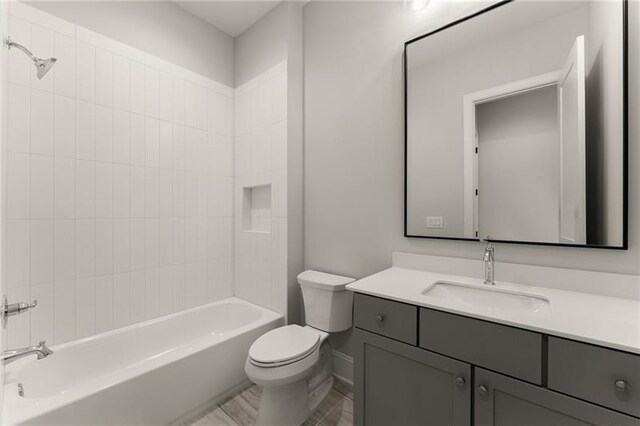 4860 Grandview Ct, Flowery Branch, GA 30542 - full bathroom with vanity and washtub / shower combination