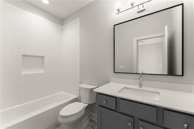 4860 Grandview Ct, Flowery Branch, GA 30542 - full bath featuring vanity and washtub / shower combination