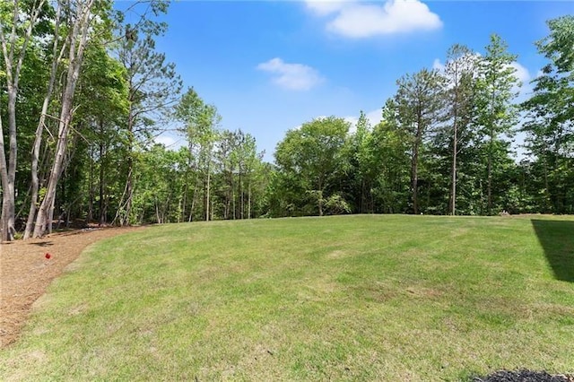 4860 Grandview Ct, Flowery Branch, GA 30542 - view of grassy yard with a wooded view
