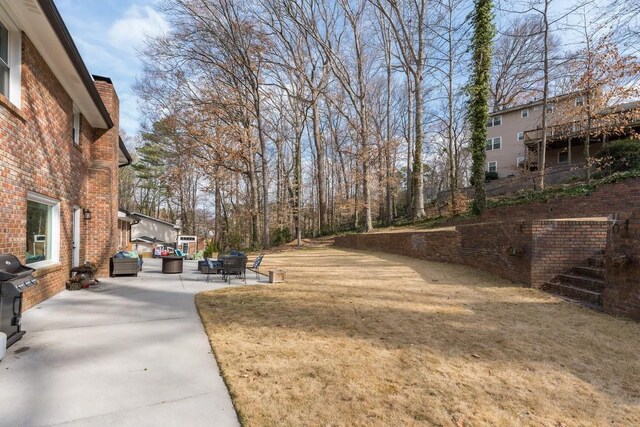 view of yard with a patio