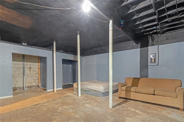 view of basement