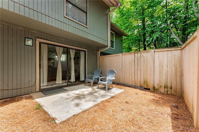view of patio with fence