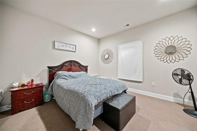 view of carpeted bedroom