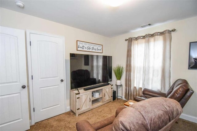 view of carpeted living room