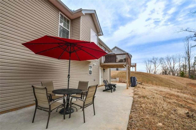 view of patio / terrace featuring a deck