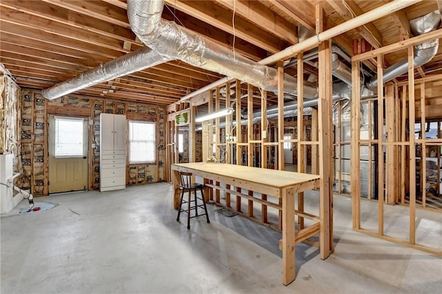 misc room featuring concrete flooring