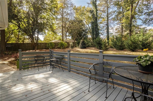 view of wooden terrace