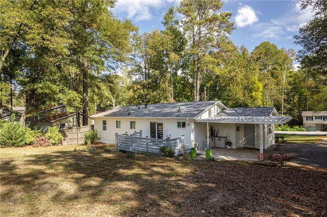 view of rear view of property