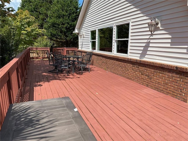 view of wooden deck