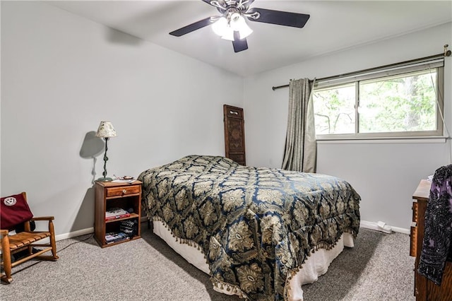 1111 Clairemont Ave Unit N5, Decatur, GA 30030 - carpeted bedroom with baseboards and a ceiling fan