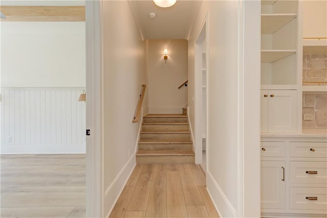 789 Old Mill Ct, Ball Ground, GA 30107 - stairway with wood finished floors