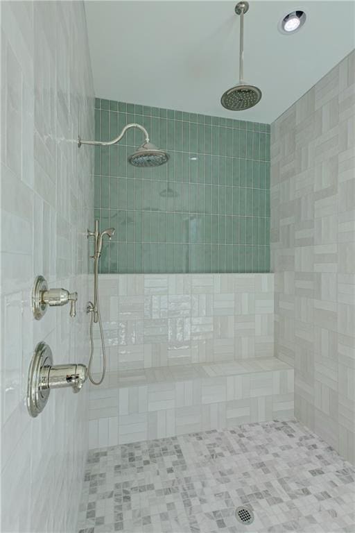 789 Old Mill Ct, Ball Ground, GA 30107 - bathroom with tiled shower