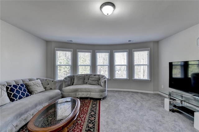 view of carpeted living room