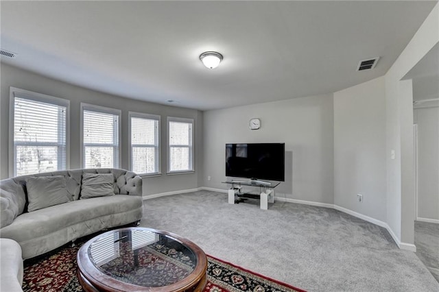 view of carpeted living room