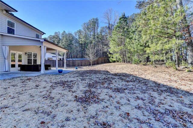 view of yard with a patio area