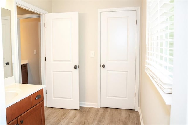 730 Midway Ave, Canton, GA 30114 - bathroom with vanity and wood finished floors