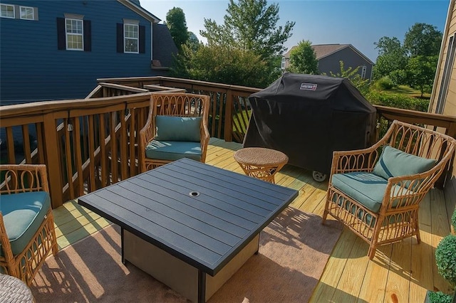 730 Midway Ave, Canton, GA 30114 - wooden terrace with a grill