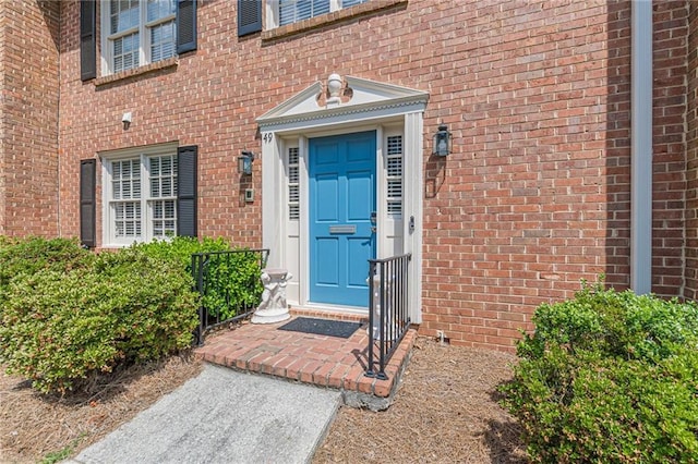 4101 Dunwoody Club Dr Unit 49, Atlanta, GA 30350 - view of exterior entry featuring brick siding