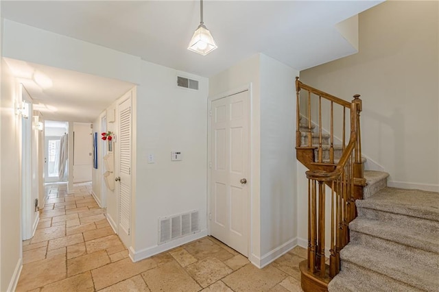 4101 Dunwoody Club Dr Unit 49, Atlanta, GA 30350 - interior space featuring visible vents, baseboards, and stone tile flooring