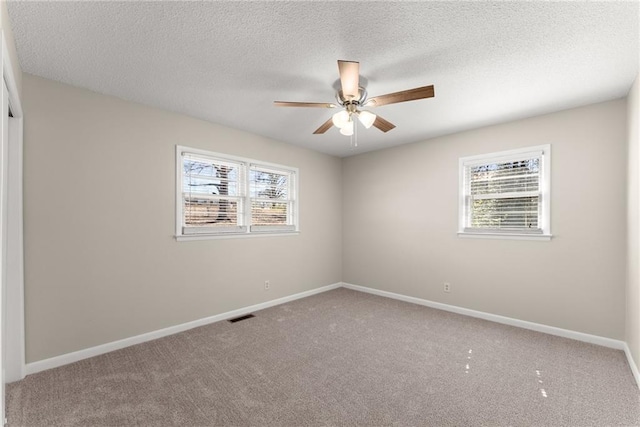 1292 Fernside Dr, Toccoa, GA 30577 - carpeted spare room featuring ceiling fan, healthy amount of natural light, baseboards, and a textured ceiling