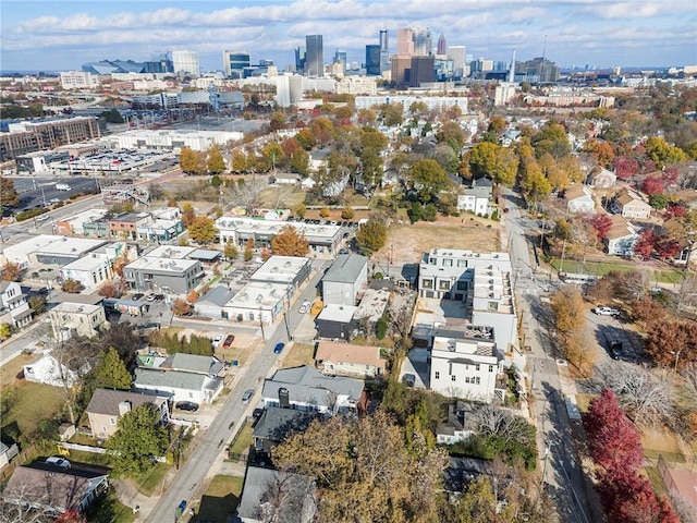 bird's eye view featuring a city view