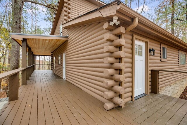 view of wooden terrace