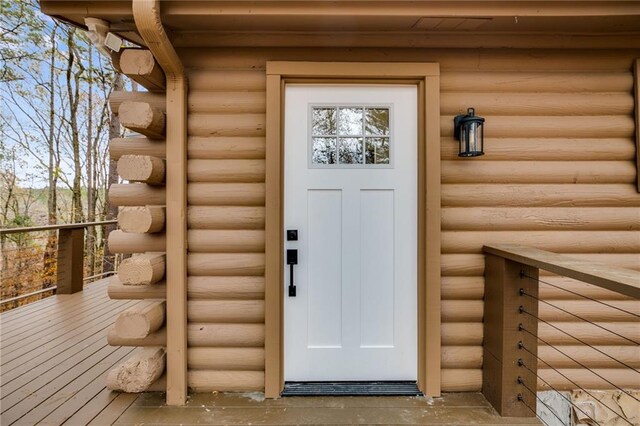 view of doorway to property