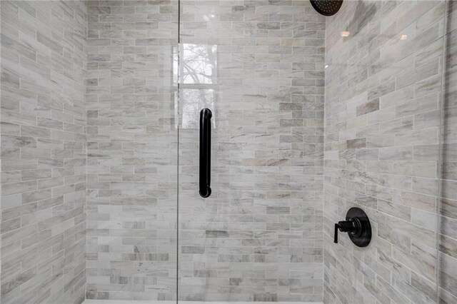 room details with tiled shower