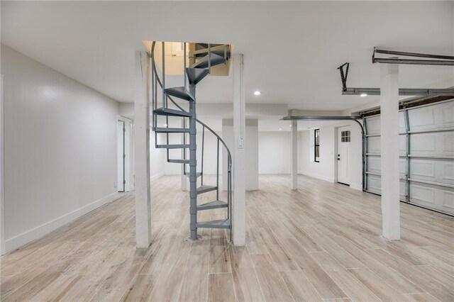 interior space with wood-type flooring