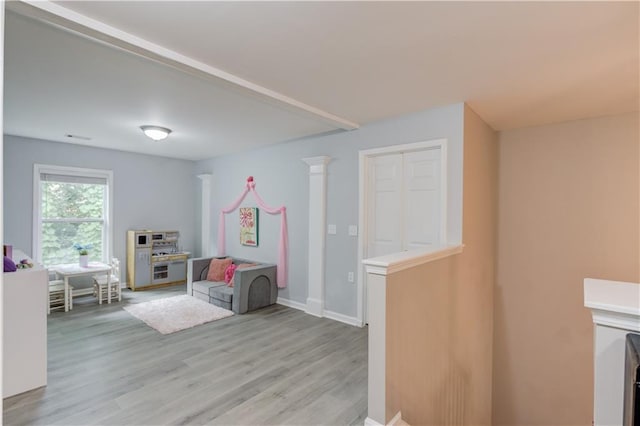 4092 Duran Ln, Auburn, GA 30011 - playroom featuring light wood-type flooring and baseboards